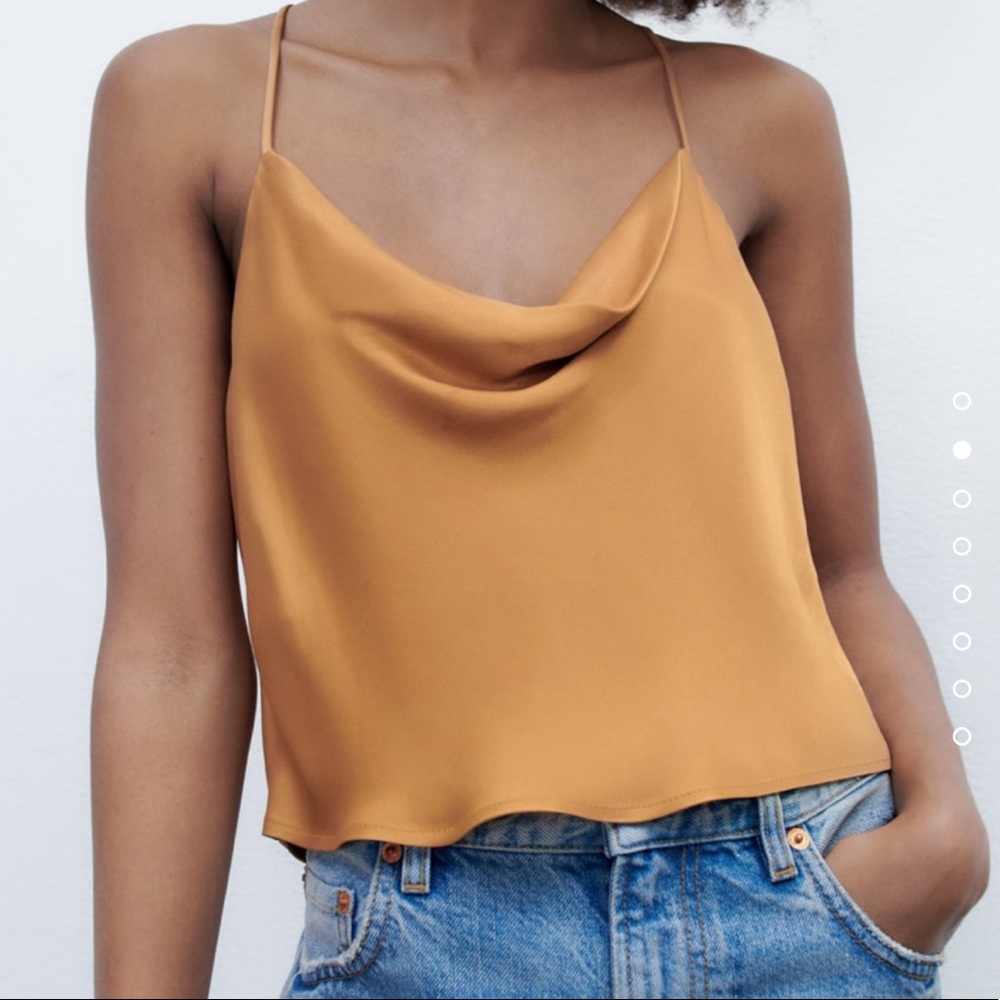 Zara Flowy Draped Tank